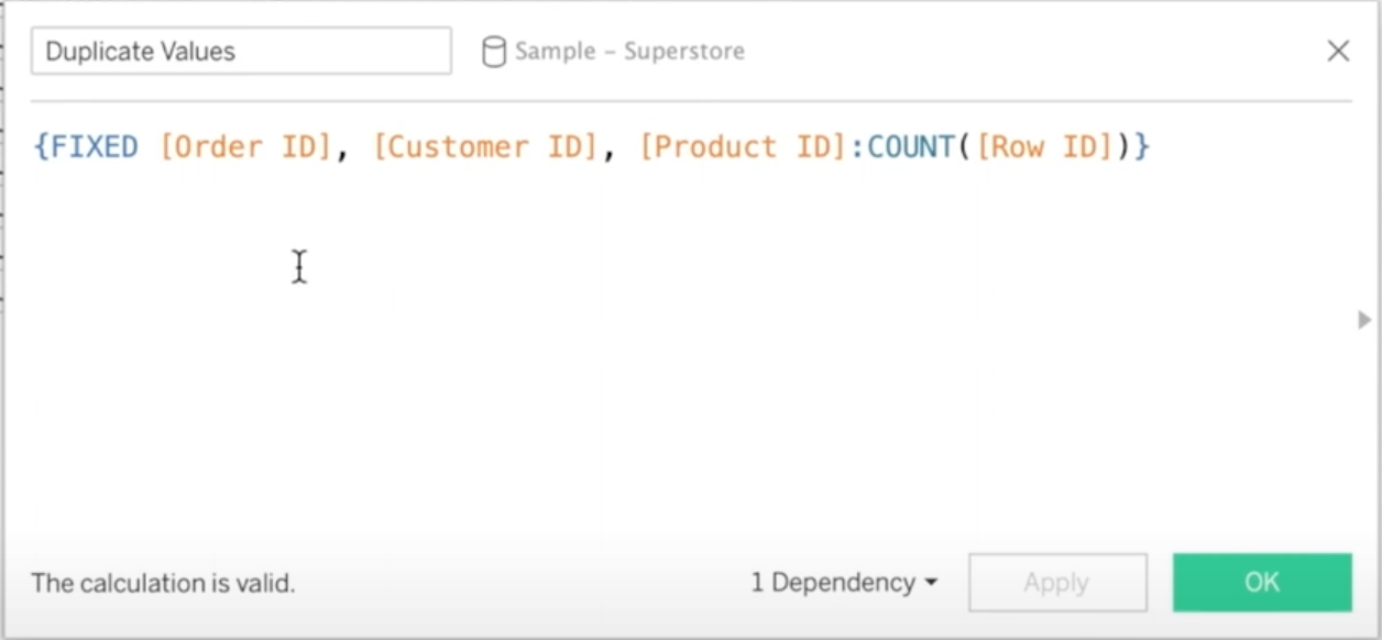 Tableau Fixed Level of Detail Expression