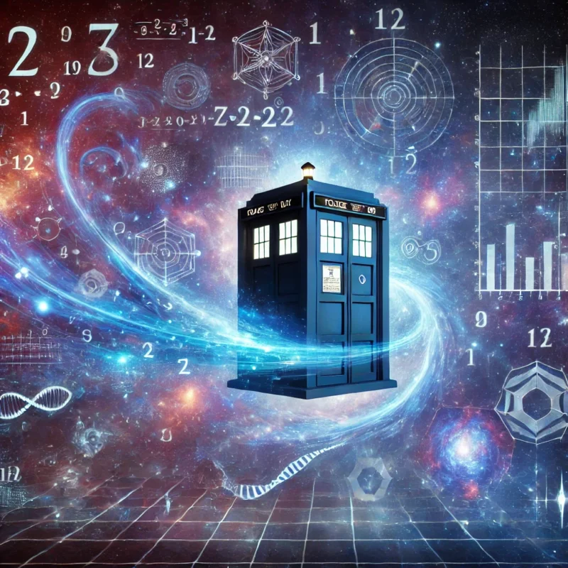 Predictive Analytics for Business Insights. This image shows the Tardis being transported into a cloud of purple. 